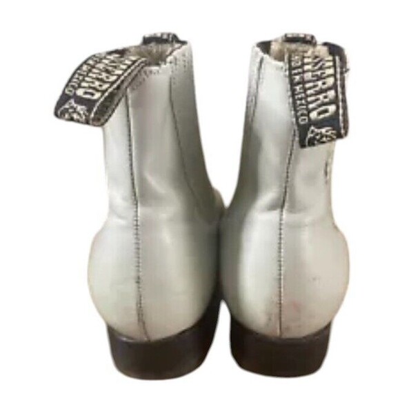 El Besserro Botin Charro Chelsea Boot Men's US 9.5 White Leathe Round Toe Boots - Picture 8 of 11